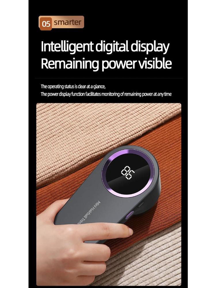 Clothing Hair Dehairing Device LED Portable Digital Electric Particle Hair Dehairing Device USB Rechargeable Felting Removal Dev