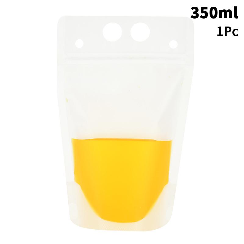 Handheld Beverage Packaging Self-Supporting Bag Disposable Frosted Liquid Juice Self Sealing And Cold Beverage Bag