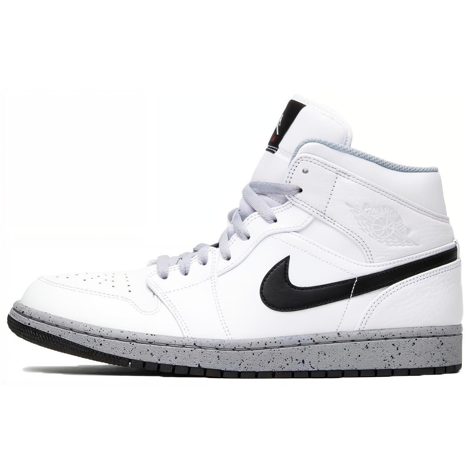 

Новые Jordan 1 Mid Белый Цемент 554724-115 46