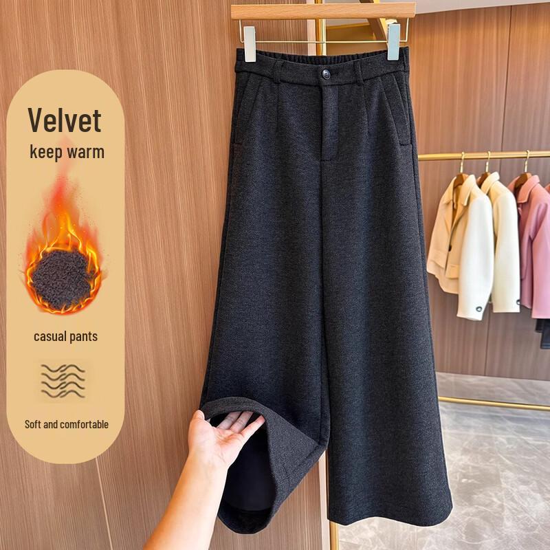 Xihui Women s Fleece-Lined Winter Straight-Leg Pants XL
