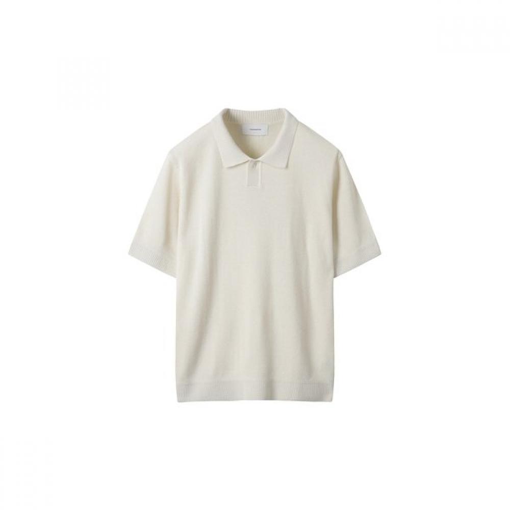 Customellow Ivory Texture Color Sweater C9wam25411ivx 100