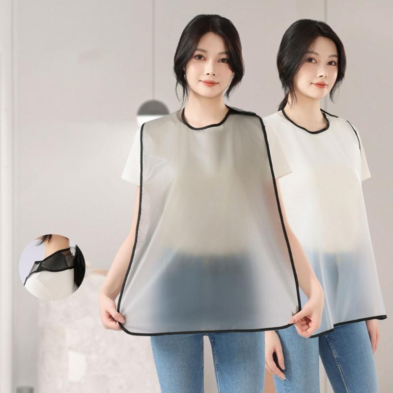 Waterproofing Adult Dining Bib Scarf for Elderly Comfortable Reusable Clothing Protector Fashionable