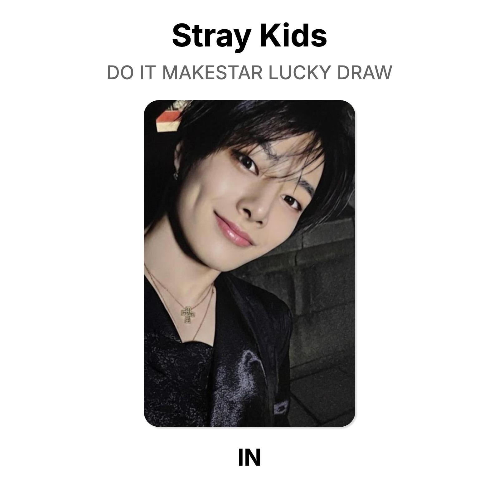 Stray Kids DO IT MAKESTAR LUCKY DRAW Official Photocard I.N