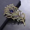 Colorful Temperament Peacock Brooch Temperament Peacock Lapel Pins  Wedding Gifts