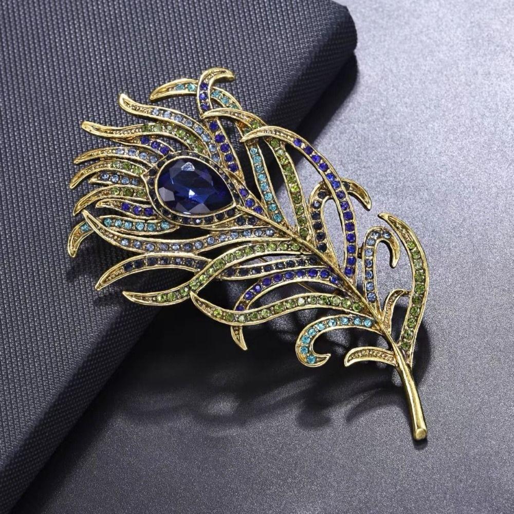 Colorful Temperament Peacock Brooch Temperament Peacock Lapel Pins  Wedding Gifts