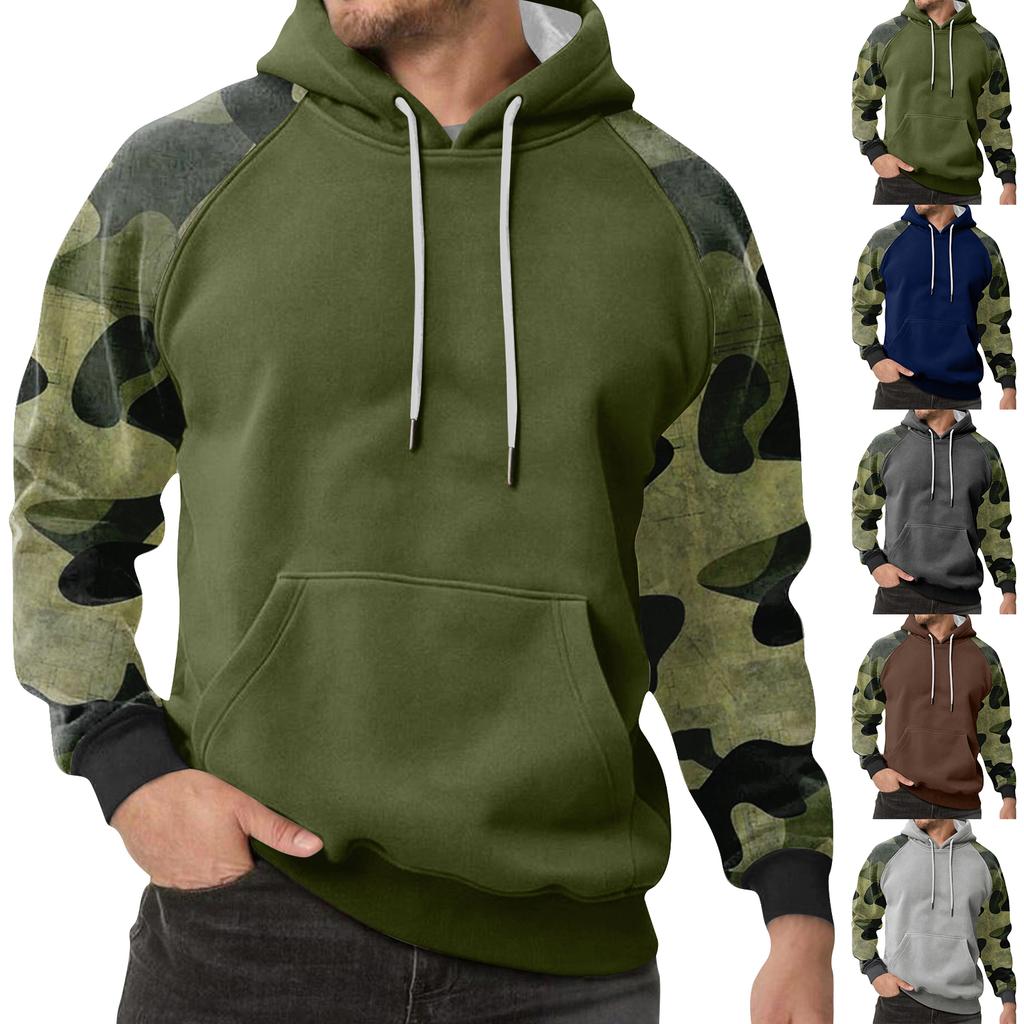 Men's Camouflage Sweatshirt Hoodie Men's Sports Large Size Casual Sweatshirt