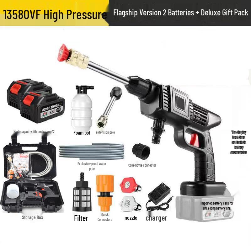 Kabellose Hochdruck-Autowasch-Wasserpistole mit Lithiumbatterie für kraftvolle Reinigung