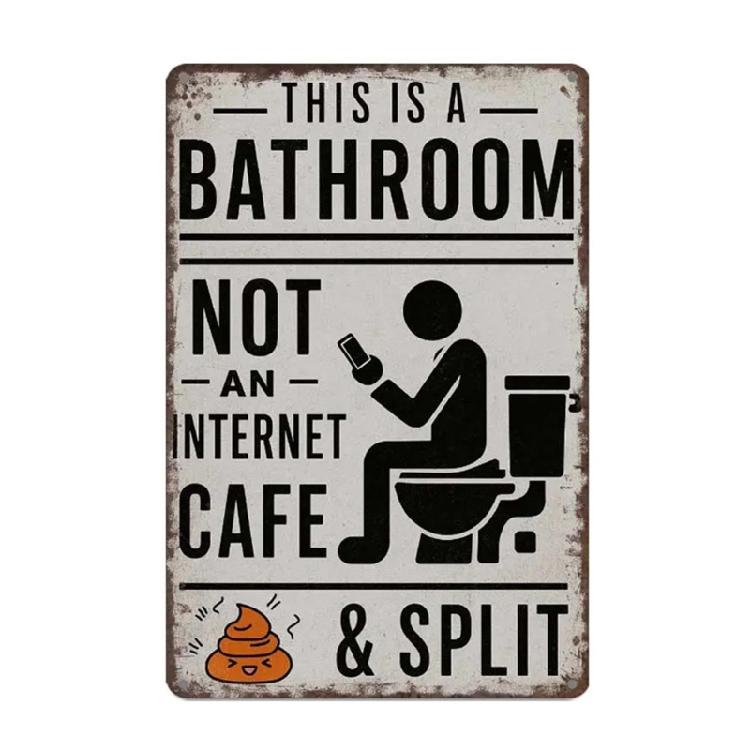 

Retro Aluminum Metal Wall Art Sign with Quote, Home decoration for Living Room Bathroom Easy Hanging Indoor Outdoor