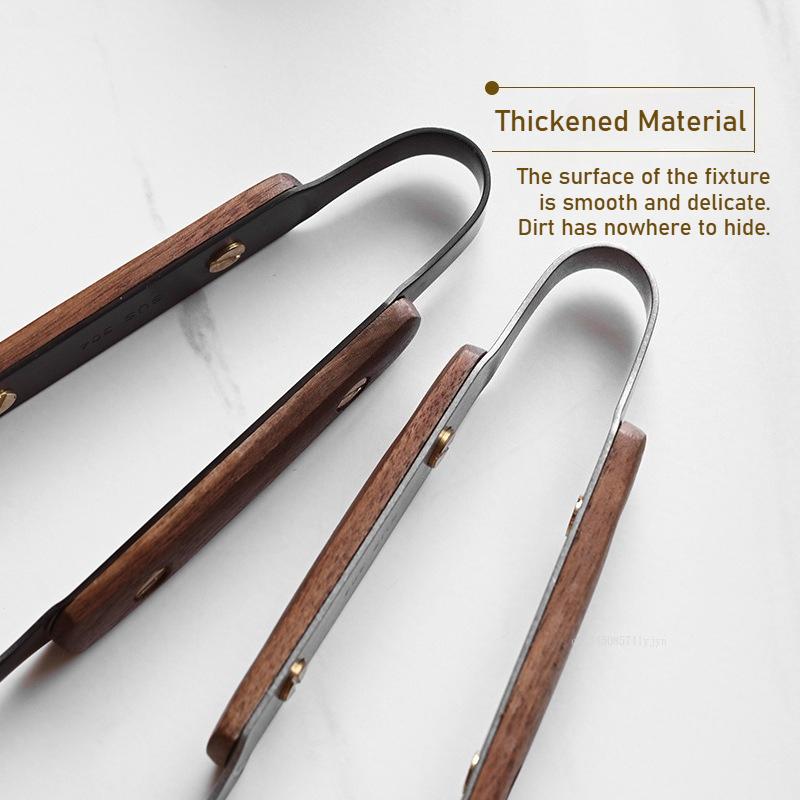Walnut Stainless Steel Food Anti-scalding Food Clip Food Tongs Meat Salad Bread Serving Tongs for Barbecue Cooking Utensils