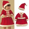Santa Claus Christmas Baby Clothes New Year Toddler Girl Dress Set  Infant Winter Outwear