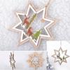 Decor Santa Claus DIY Craft Christmas Tree Pendant Xmas Ornament Snowman Snowflake Elk Wood Hanging