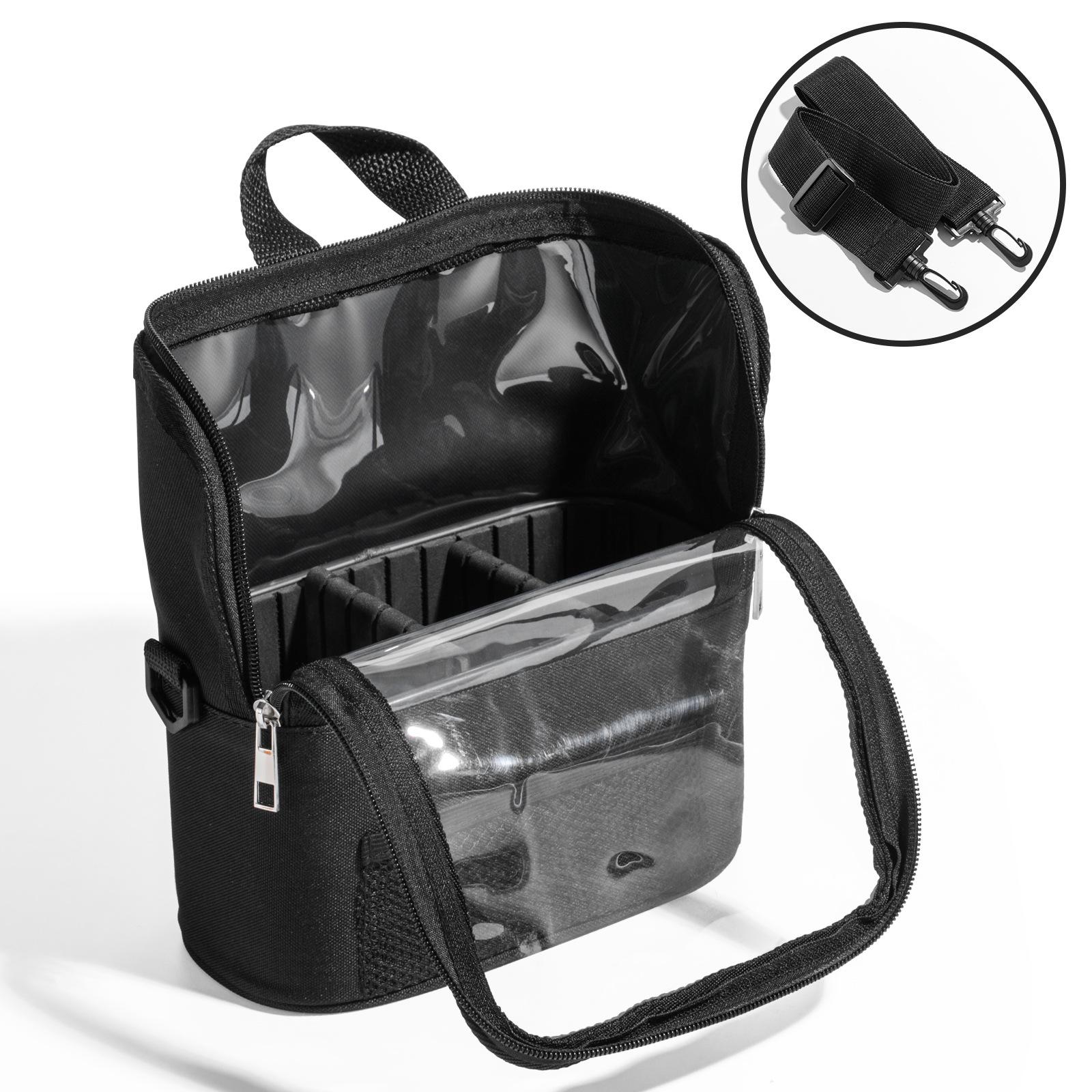 Clear Cosmetic Makeup Tools Bag Large Capacity Makeup Brush Organizer Travel Makeup Artist Case Waterproof Cosmetic Organizer чёрный