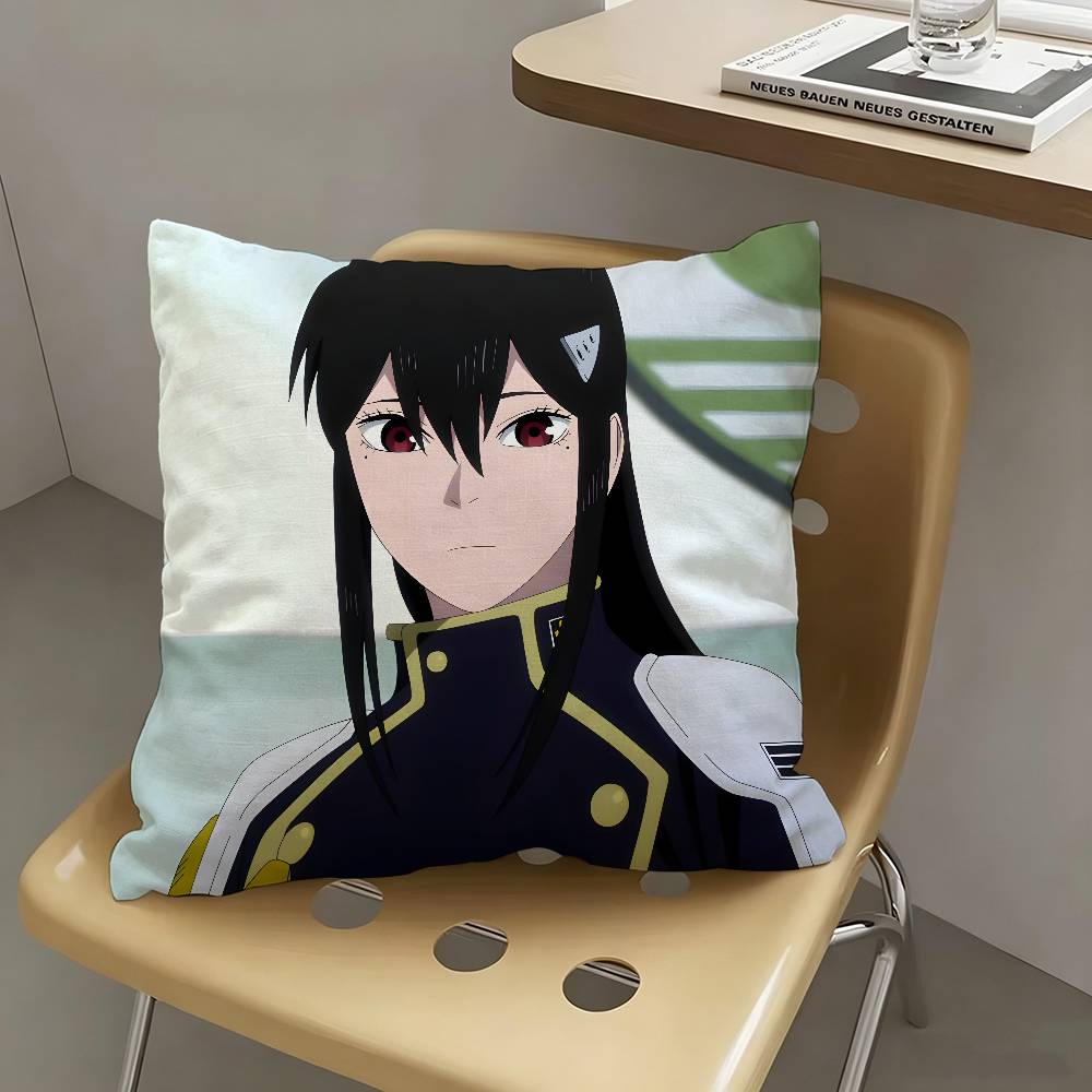1pc Mina Ashiro Kaiju No. 8 Pillow Case Fashion Square Pillowcase Bedroom Sofa Room Ins Decoration Leisure