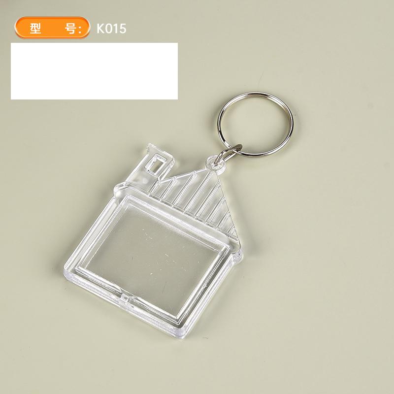 5/50Pcs Transparent Photo Frame Keychain Tassels Snap-In Custom Insert Photo Acrylic Blank Keyring Clear Blank Picture Pendant