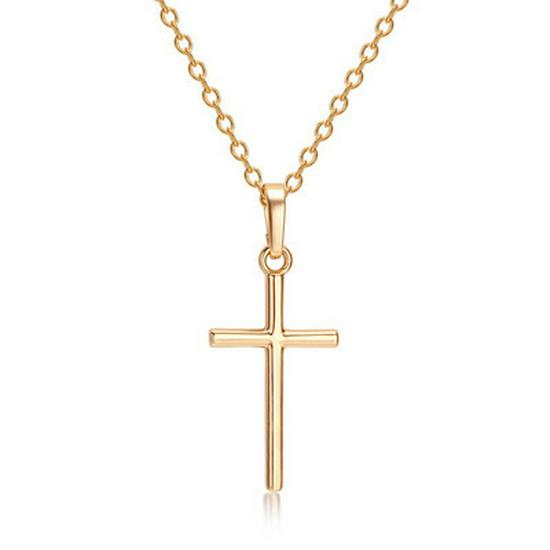 European & American Fashion Jewelry: Simple Cross Pendant Necklace