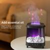 Home Flame Ultrasonic Air Humidifier with Colourful Aurora Desktop Decor Light and Remote 200ml USB Aroma Essential Oil Diffuser