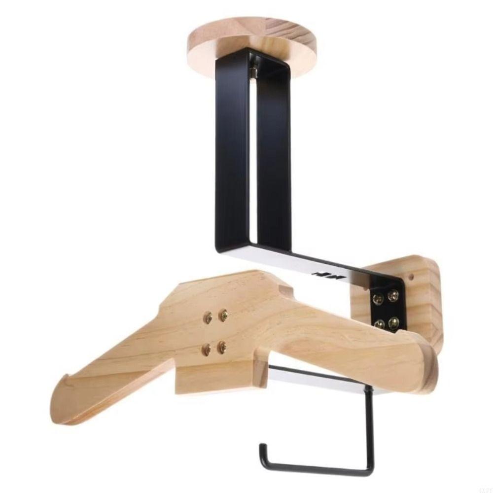 Wall Mount Motorcycle Helmet Holder Wooden Hat Bracket Universal Helmet Rack Gear Storage