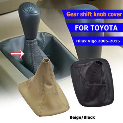 Car Gear Shift Collar Automobile Shifter Stick Gaiter Boot Knob Cover for TOYOTA Hilux Vigo 2005-2015 4WD Car Accessories