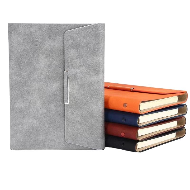 A5 PU Leather Business Notebook with Magnetic Clasp, Hardcover Journal for Office & Gift, Customizable Logo