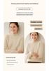 High Neck Cashmere Sweater - Loose Fit Solid Color Knit for Autumn and Winter