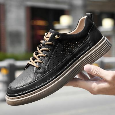 Fashion Men Casual Shoes Outdoor Genuine Leather Breathable Comfortable Men's Shoes 2024 Spring Men Sneackers Male Skate Shoes