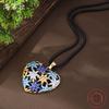 New enamel color hollow sunflower love long pendant women's high sense heart long necklace