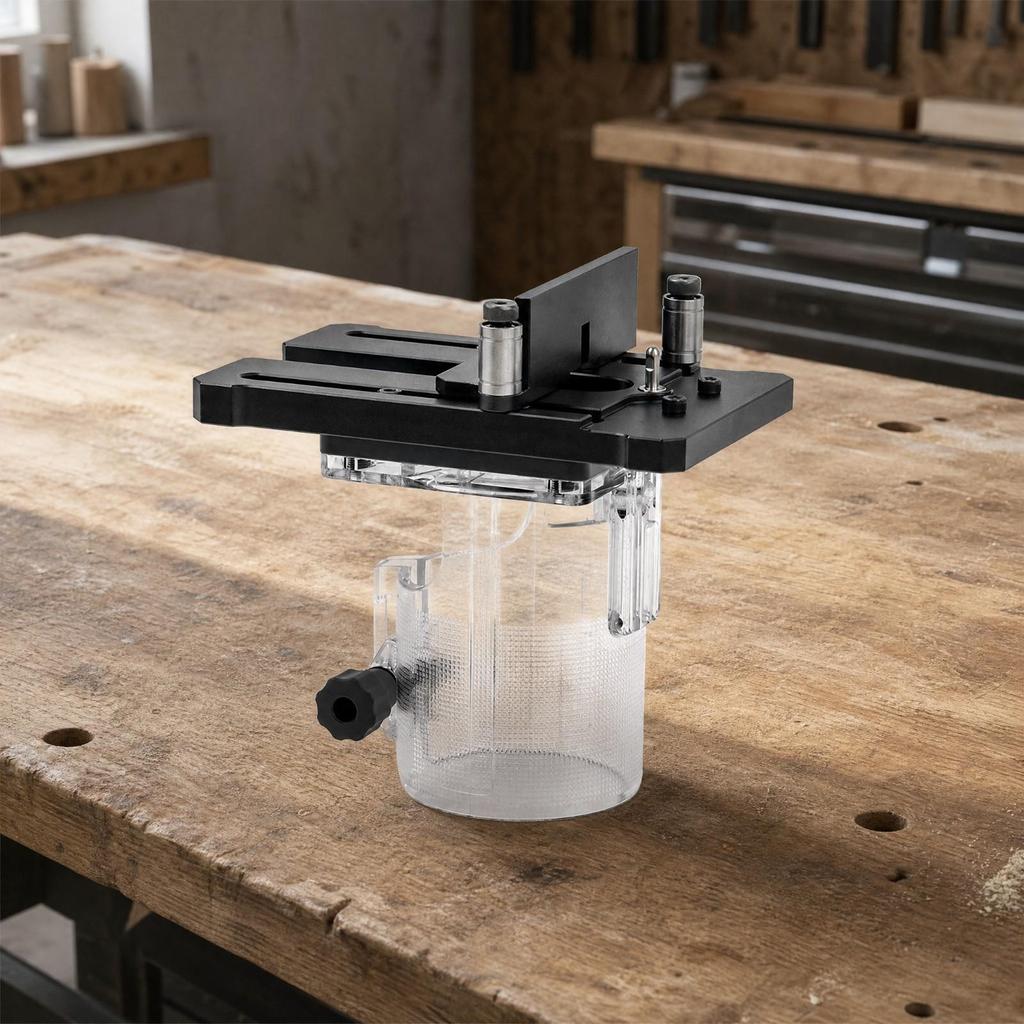 Multifunctional Trimming Router Base Stable with Adjustable Guide