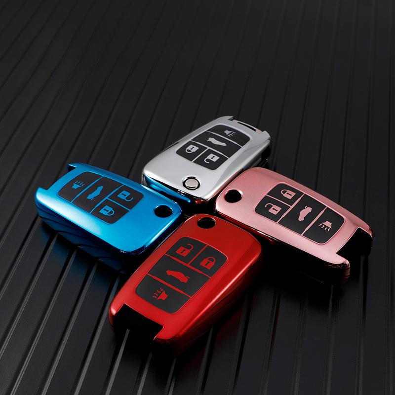 Soft TPU Key Cover Case for Chevrolet for Buick for Cruze Aveo Trax for Opel Astra Corsa Meriva Zafira Antara J 4 Buttons Key