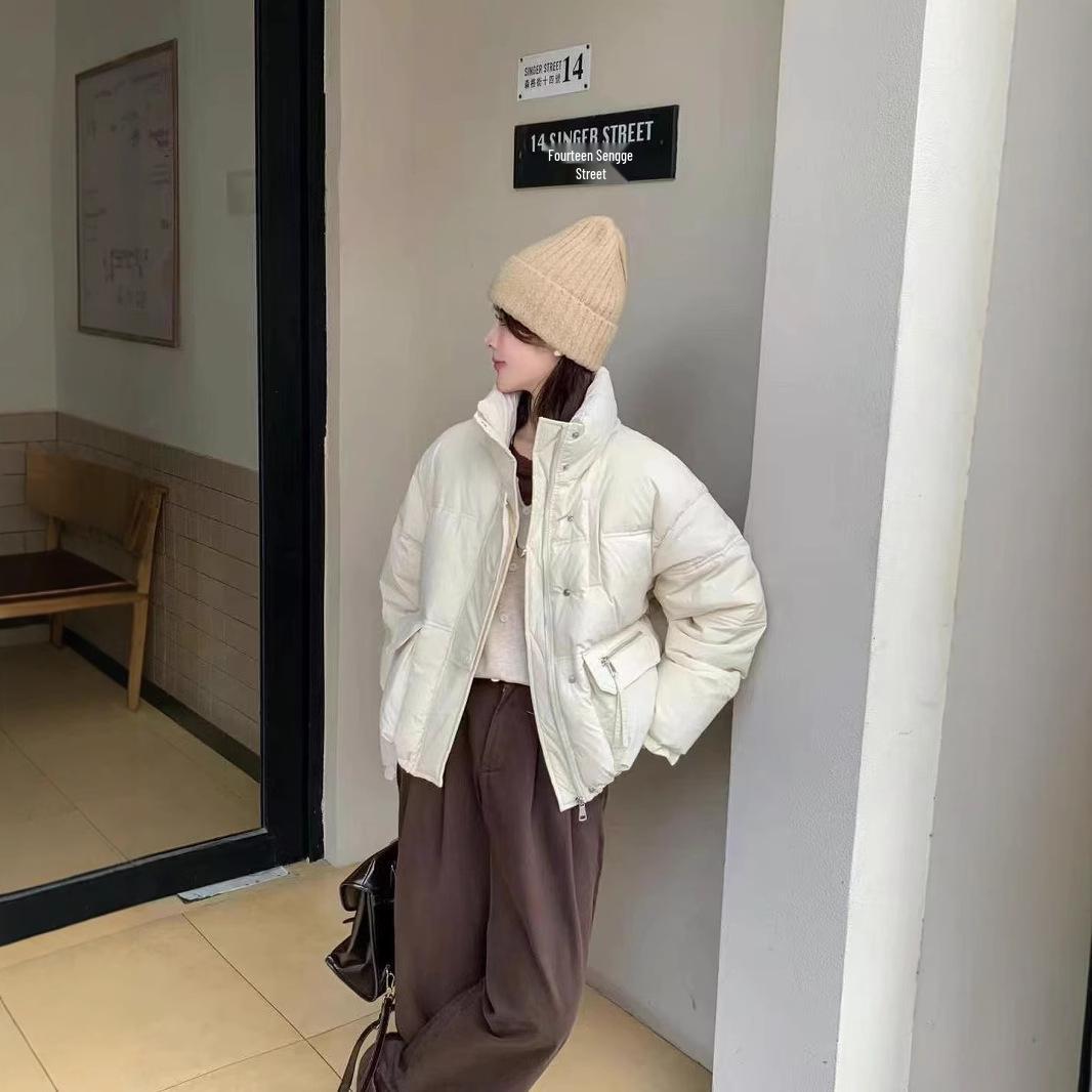 

Chic 2024 Winter Petite Cotton-Padded Women s Jacket - Stylish & Thickened Design Medium brick червоний колір