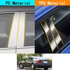 Car TPU/Glossy Mirror Pillar Post Cover Door Trim Window Molding Sticker Parts 6pcs For Buick Larcosse 2006 2007 2008
