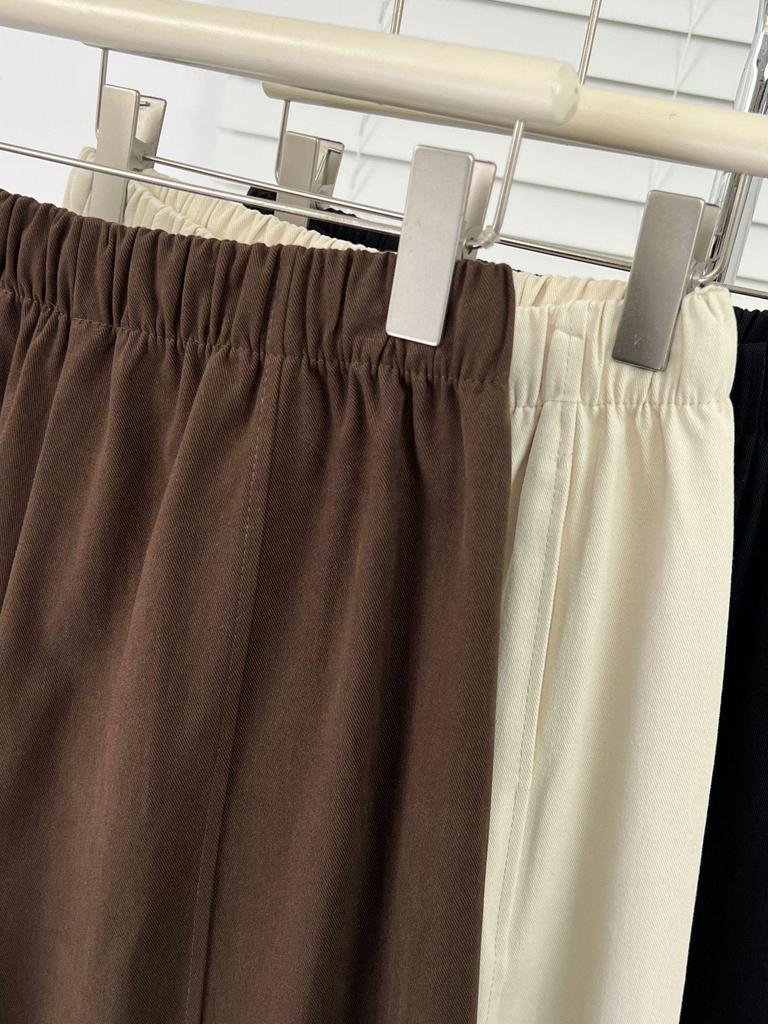 Plus Size Women's Spring Drawstring Elastic Waist Wide-Leg Casual Pants
