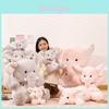 Cute Elephant Plush Stuffed Animals In Pink And Gray Ideal For Baby Comforting Dolls