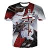 2021 Summer New Crusade Digital 3D Print Unisex Crew Neck T-Shirt, Factory One-Piece Dropshipping