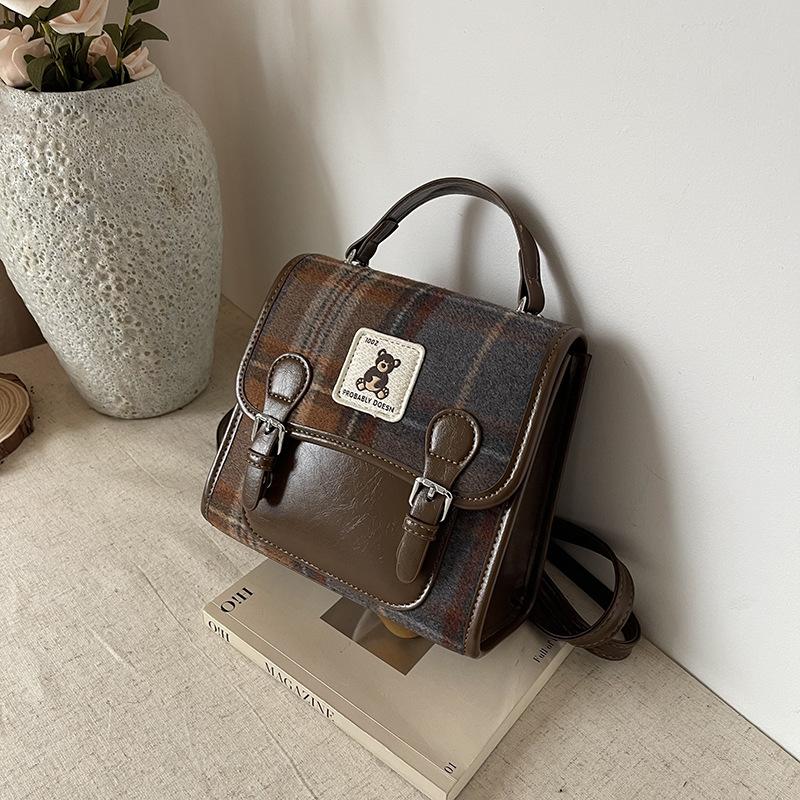 

Осень и зима нишевый рюкзак женский новый дорожный ретро универсальный рюкзак мини школьный рюкзак хаки