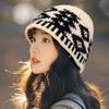 Korean Niche Designer Retro Plaid Knitted Hat Children's Autumn and Winter New Versatile Warm Ear Protector Wool Hat