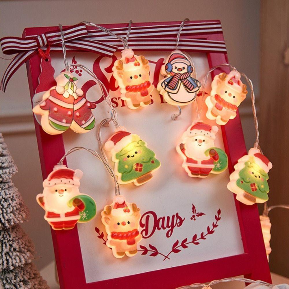 3 Meters Christmas Lights String Santa Claus Design Snowman Design Christmas LED Light LED Technology Gingerbread Man Design