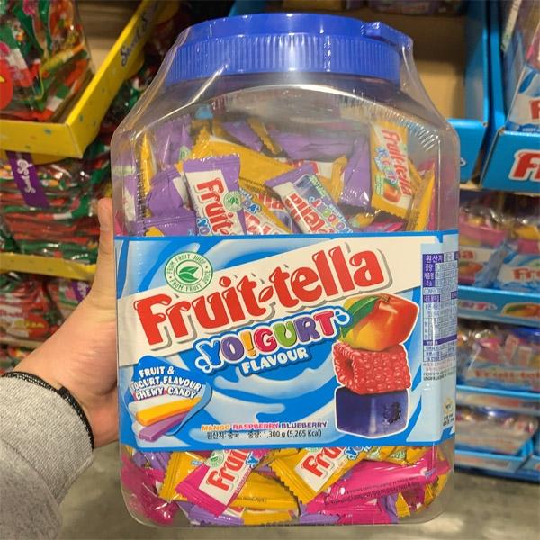 Fruit-tella Assorted Yogurt Fruit Chews Bulk Tub 1300g One thing