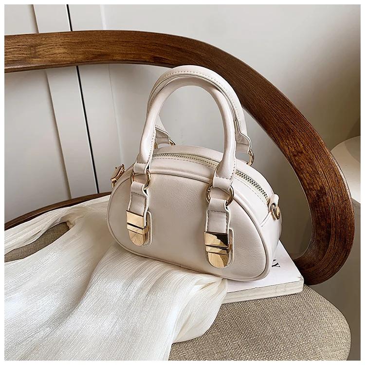Women's Solid Zipper PU Bags Top Handle Bags Soft Interior Compartment Large Capacity Fashion New