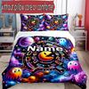 3pcs Duvet Cover Set (1*Duvet Cover + 2*Pillowcase, Without Core), Custom Name PAC Pattern Bedding Set, Home Bedroom Decor Gift