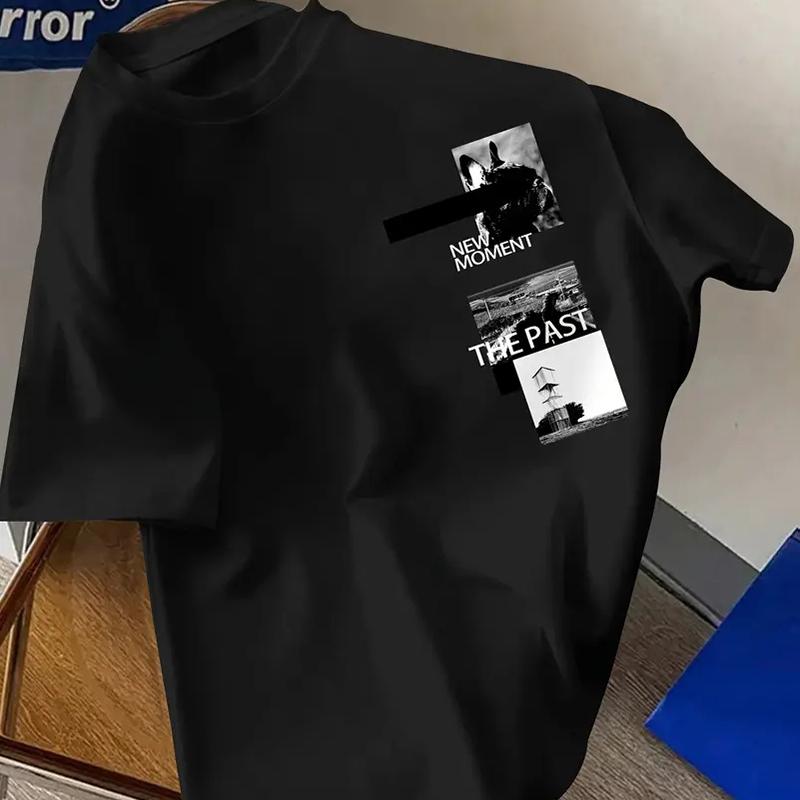 New Summer Men's Fashion T-shirt Personality Landscape Printed Men's T-shirt Top