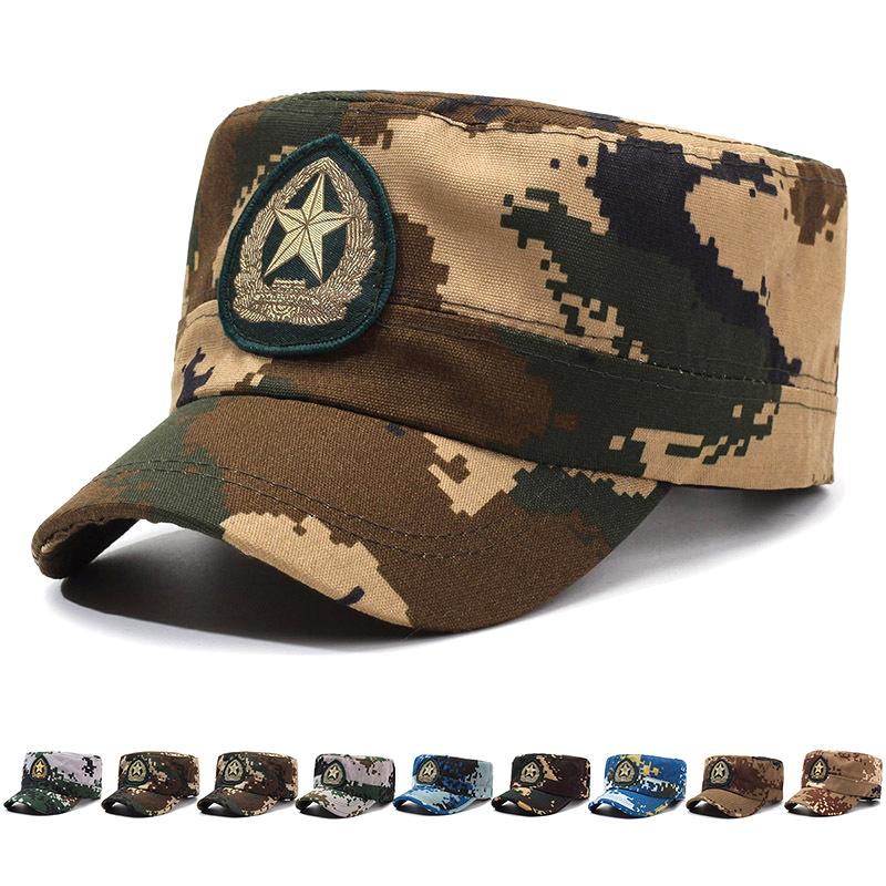Adjustable Combat Flattop Sun Cap Camouflage Hat Men Women Baseball Cap Camo Cadet For Outdoor Sport