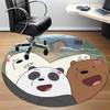 1pc We Bare Bears Office Round Area Rug, Under Office Chairs Bedroom Living Room Home Decor  a1022218