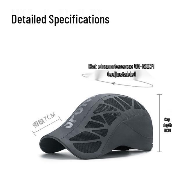 Ademende Mesh Baseballpet voor Heren: Sneldrogende Zonnehoed voor Casual Buitenkleding