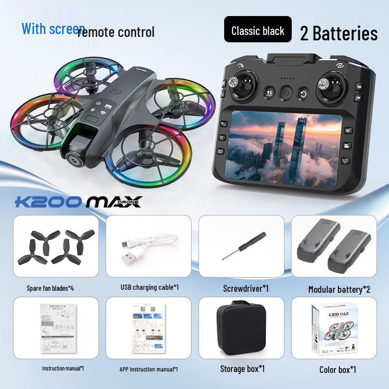K200 Brushless Drone with HD Screen, Optical Flow, Aerial Photography, and Full Protection Remote Control