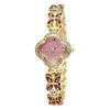 Fashion Clover Bracelet Quartz Watch Women's Colorful Gemstone Full Diamond Watch
