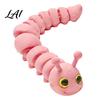 Realistic Caterpillar Model 3D Printed Fidget Toy Movable Joints Toy Figurine Stress Relief Articulated for Desktop Decoration Figurine