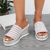 Sandals Summer New Women Slippers Wedges Platform Beach Flip Flops Trend High Heels Ladies Shoes Pumps Thick Slides Mujer