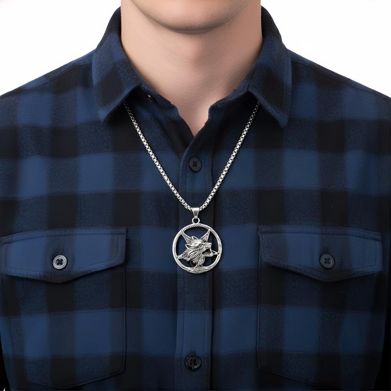 Retro Norse Mythology Double Raven Tree Of Life Pendant Necklace For Men Personality Charm Hip Hop Cool Casual Jewelry Gift