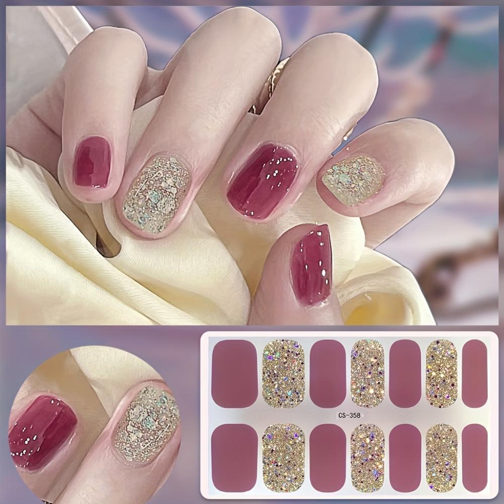Dashing Diva Nail Strips Women's Fashion Nail Stickers Self-Adhesive Full Nail Wraps Waterproof Free Sealing Gel Nail Film
