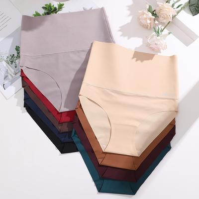 FINETOO Seamless High Waist Panties Women's Abdomen Hip Lift Briefs Body Shaping Lingerie Pants Plus Size Breathable Underwear